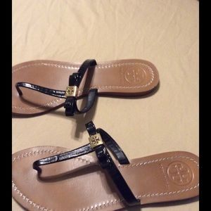 Tory Burch Leighanne Bow Patent Leather Sandal